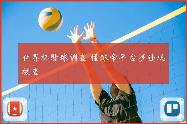 世界杯赌球调查 懂球帝平台涉违规被查